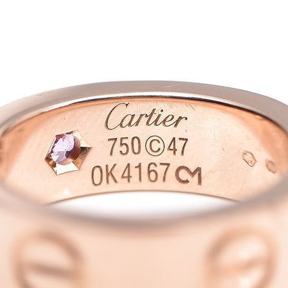 Cartier 18K Pink Gold Pink Sapphire 5.5mm LOVE Ring 47 4 4 of 4