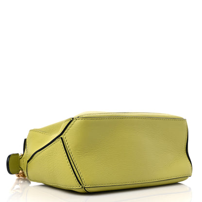 Loewe Calfskin Mini Puzzle Bag Lime Yellow 4 of 9