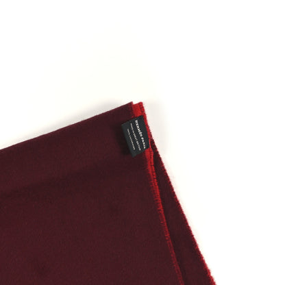 Hermes Cashmere Fringe Double Face Scarf Bordeaux Rouge 3 of 3