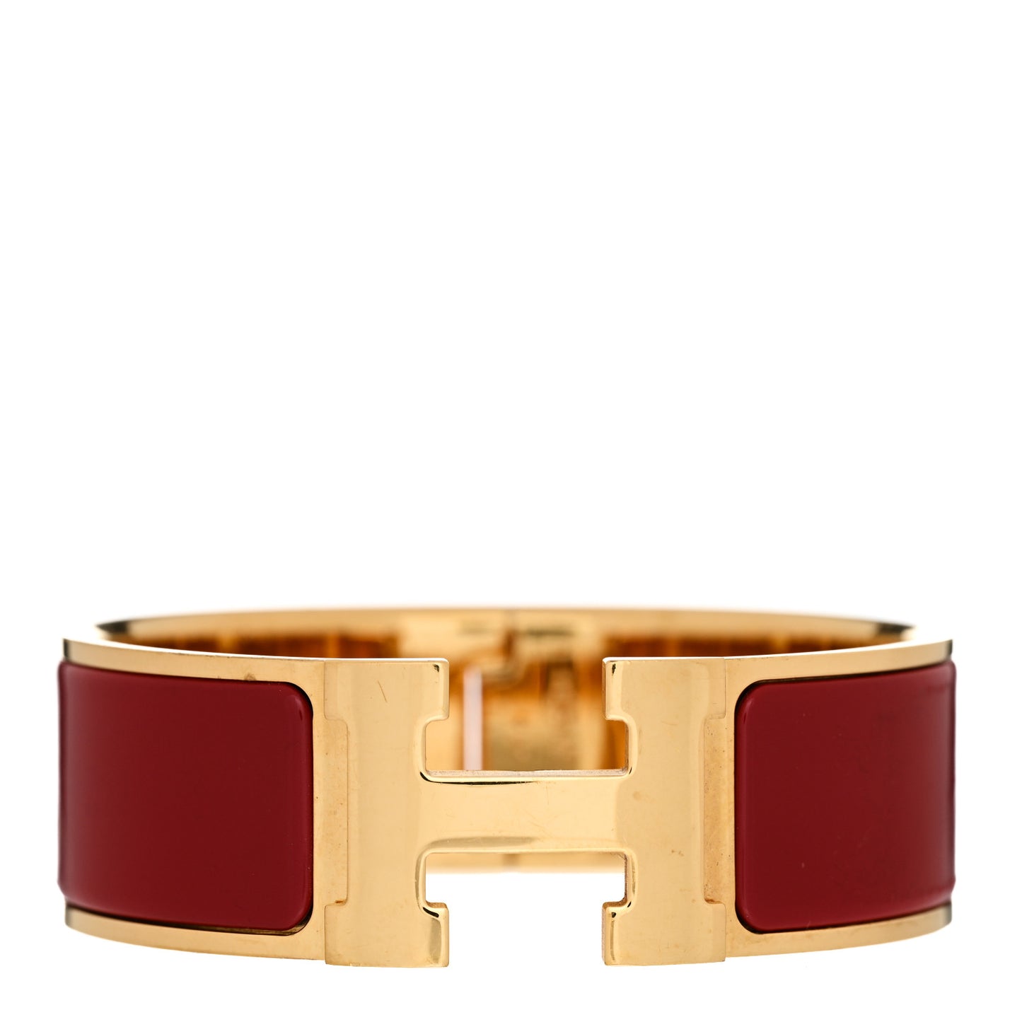Enamel Wide Clic Clac H Bracelet PM Red