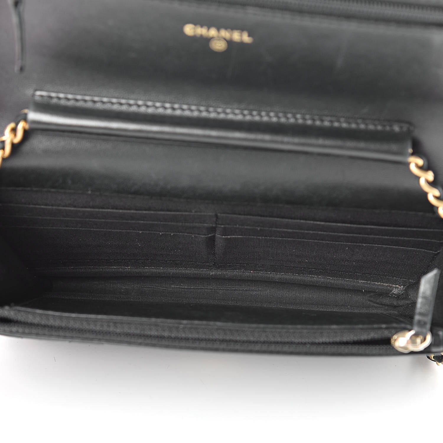 Chanel Lambskin Quilted Boy Wallet On Chain WOC Black 5 of 20