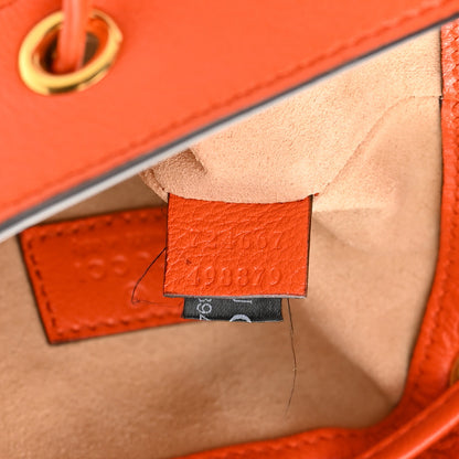 Gucci Softy Wonka Textured Dollar Calfskin Mini Diana Bucket Bag Deep Orange Spicy Cyclamin 7 of 11