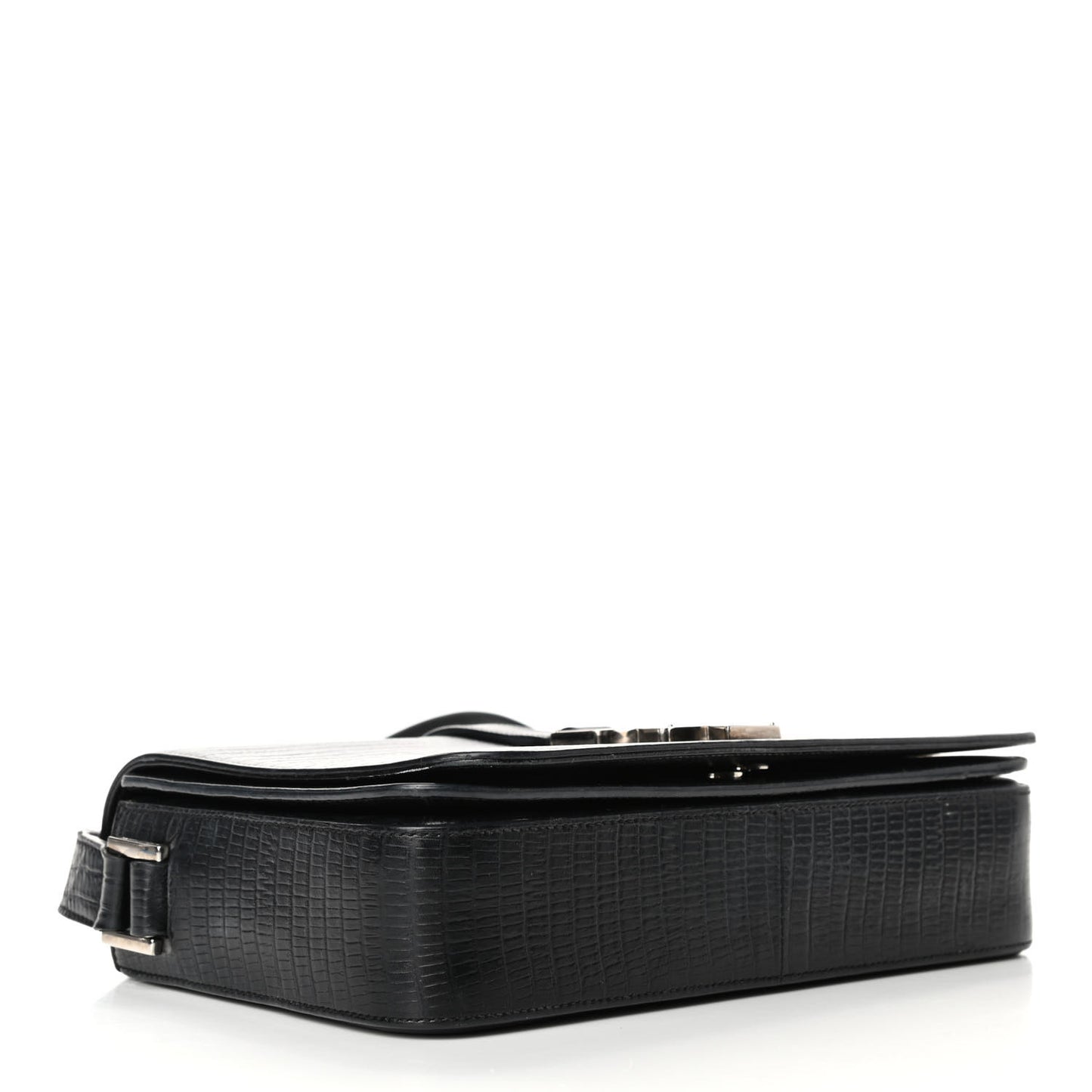 Lizard Calfskin Embossed Classic Medium Monogram Universite Bag Black