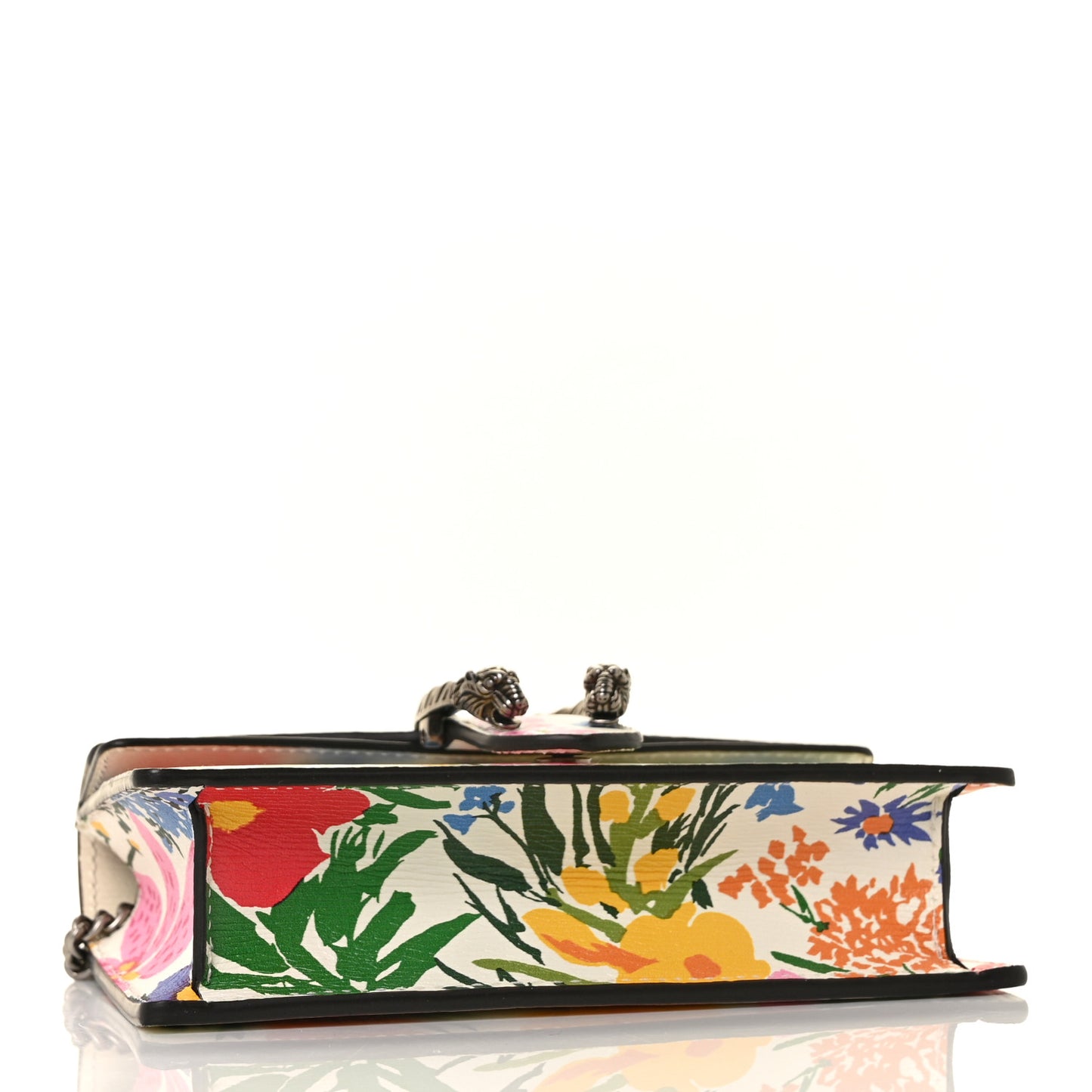 X KEN SCOTT New Shangai Calfskin Jardin D'Avril Floral Print Super Mini Dionysus Shoulder Bag Ivory Pink