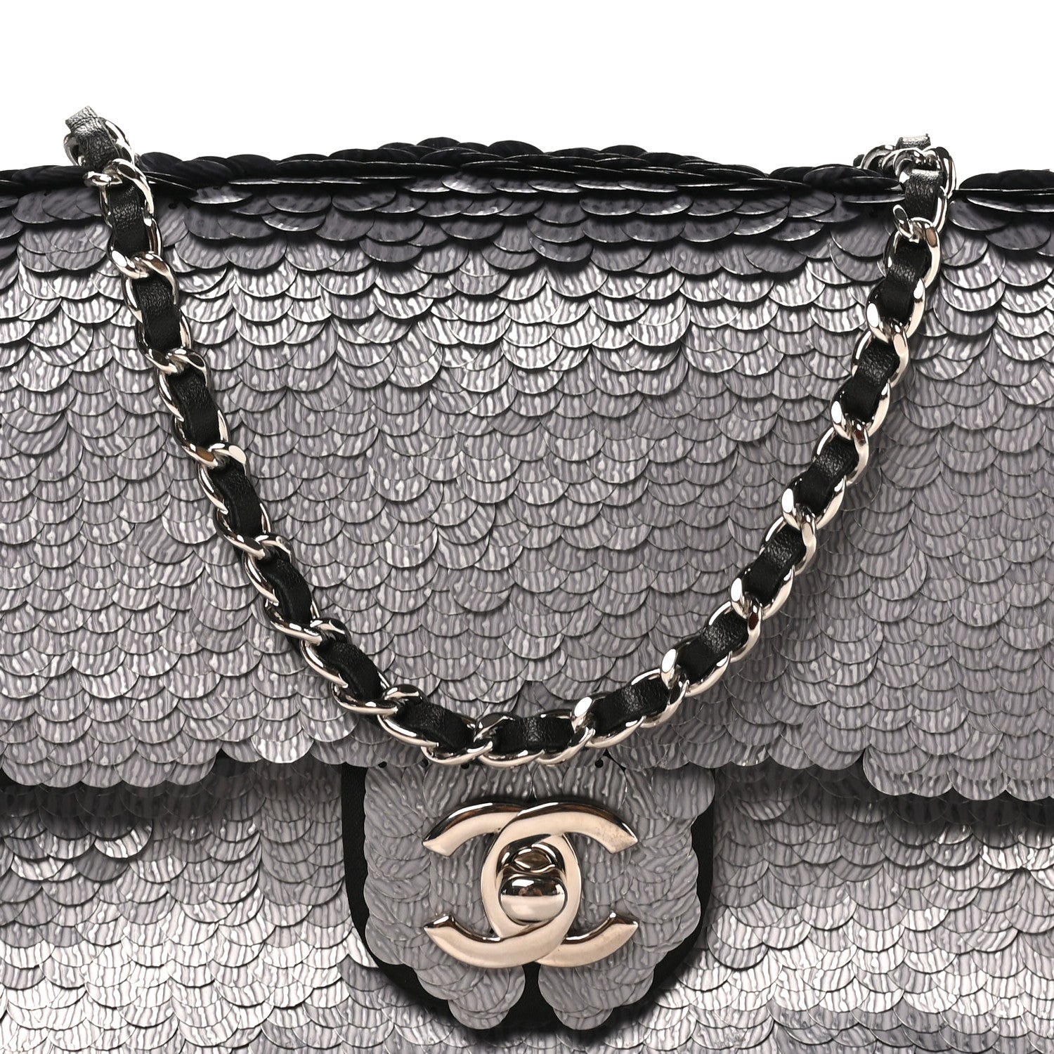 Chanel Sequin Small Single Flap Silver 8 of 10
