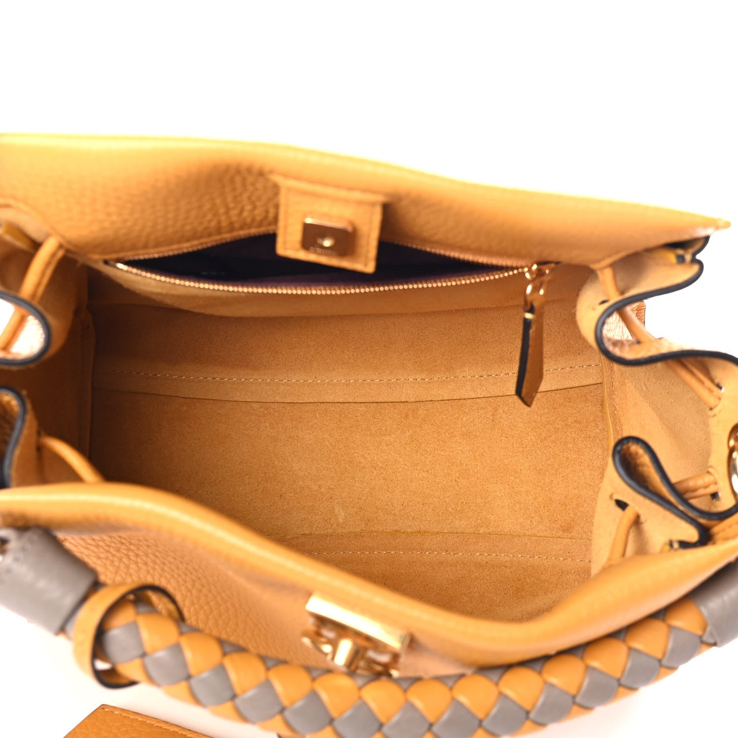 Mulberry Heavy Grain Small Iris Tote Deep Amber 4 of 4