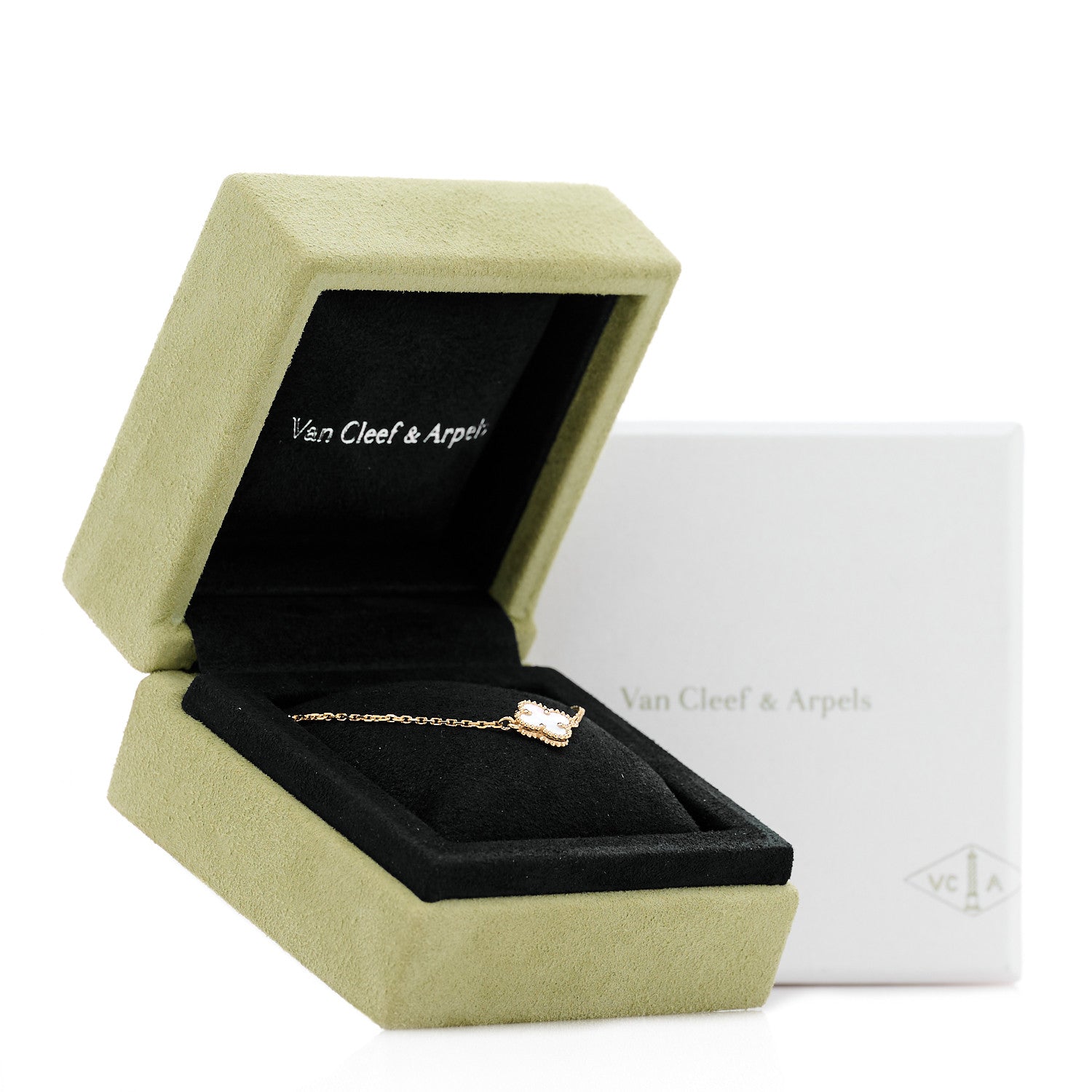 Van Cleef & Arpels 18K Yellow Gold Mother of Pearl Sweet Alhambra Bracelet 5 of 5