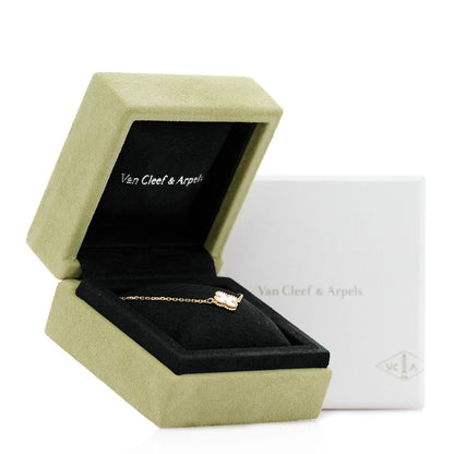 Van Cleef & Arpels 18K Yellow Gold Mother of Pearl Sweet Alhambra Bracelet 5 of 5