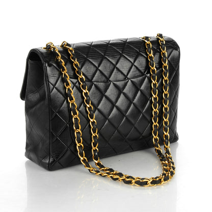 Chanel Lambskin Quilted Jumbo Single Flap Black 3 of 8