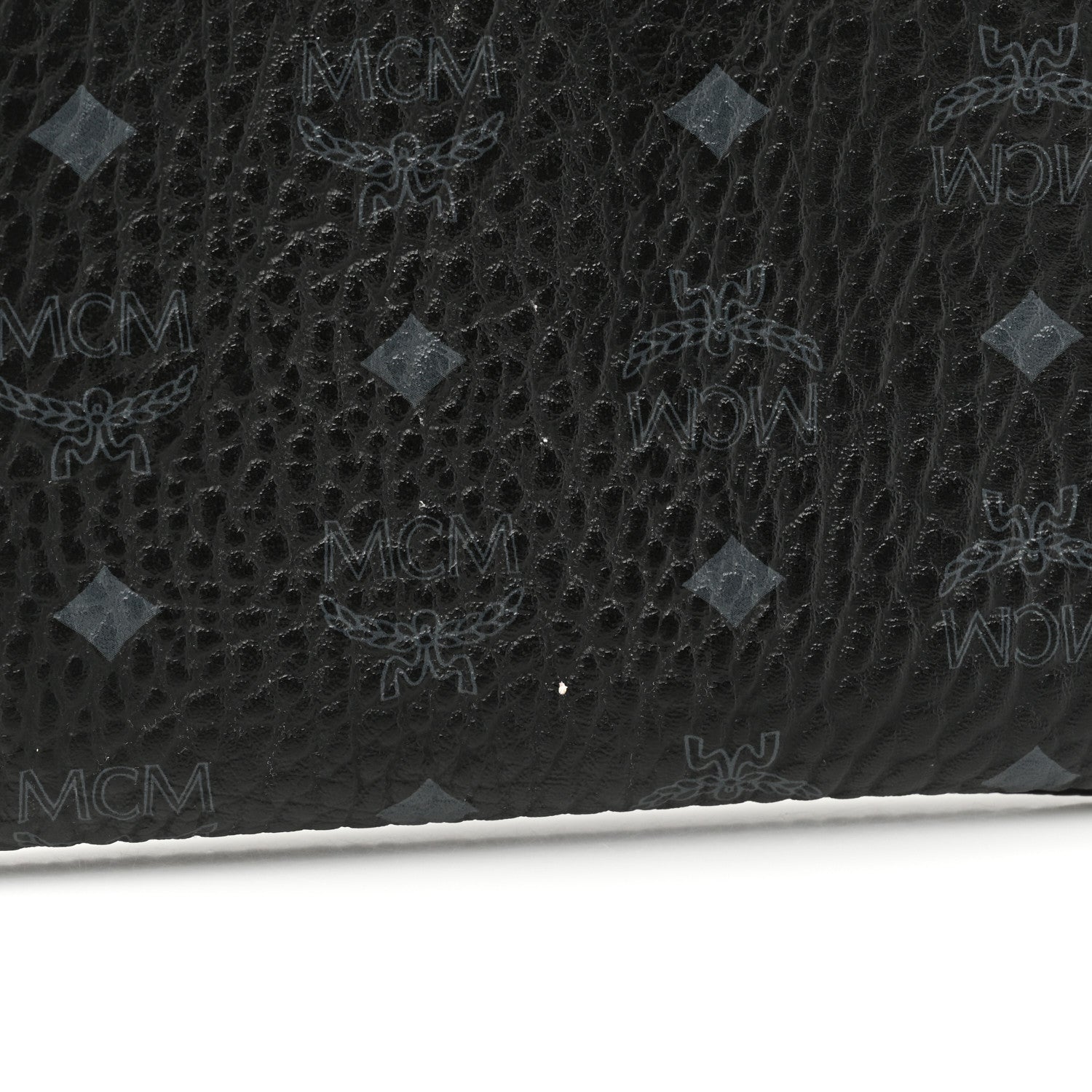 MCM Visetos Liz Shopper Tote Pouch Black 12 of 14