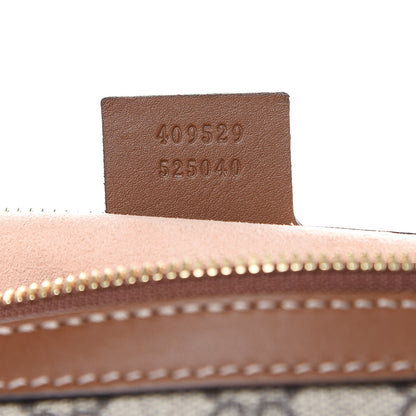 Gucci GG Supreme Monogram Floral Embroidered Small Boston Brown 7 of 11