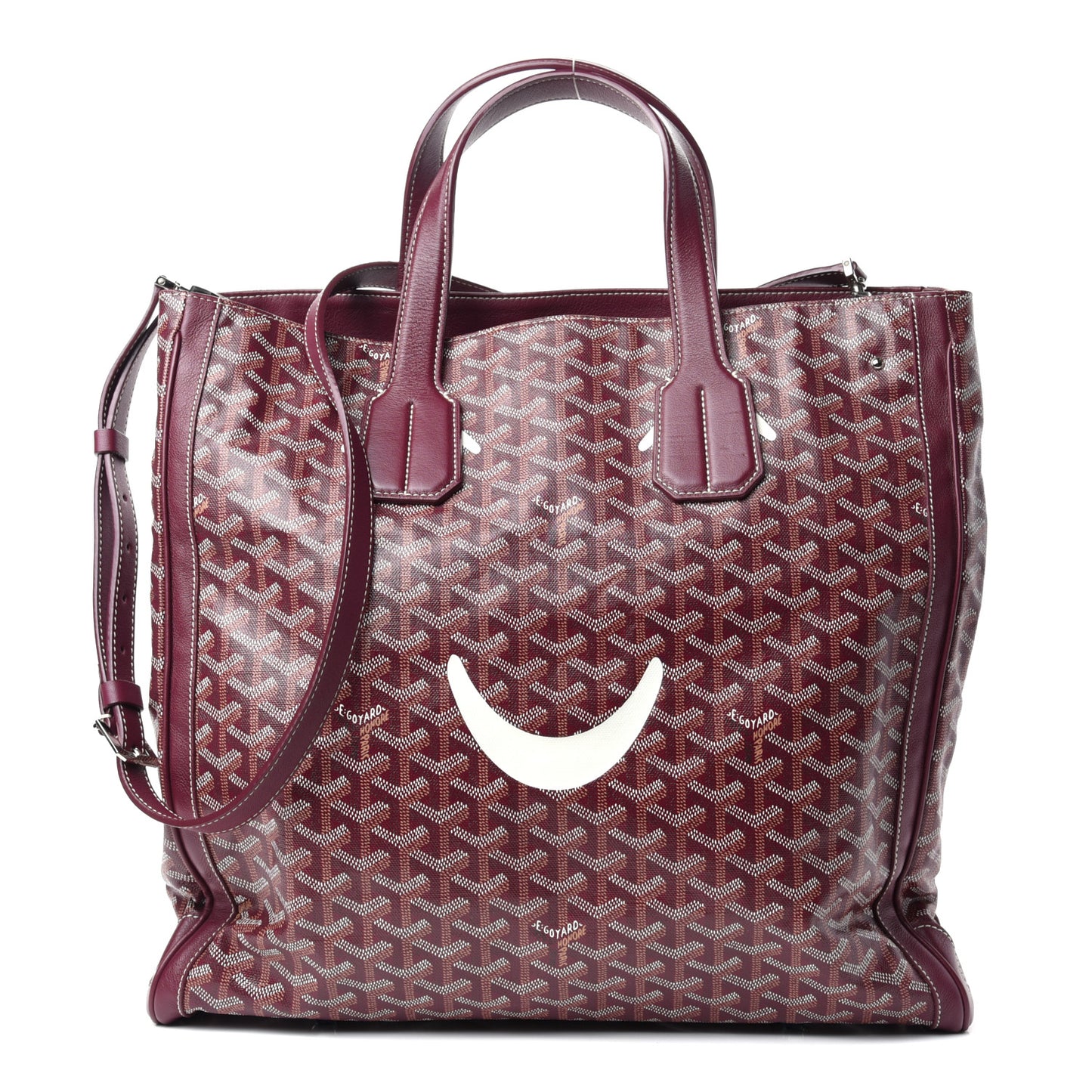 Goyardine Voltaire Smile Tote Burgundy