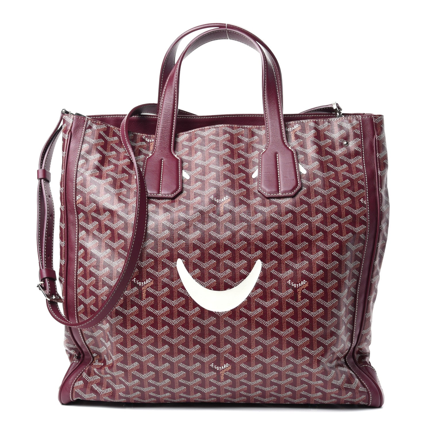 Goyard Goyardine Voltaire Smile Tote Burgundy 1 of 9