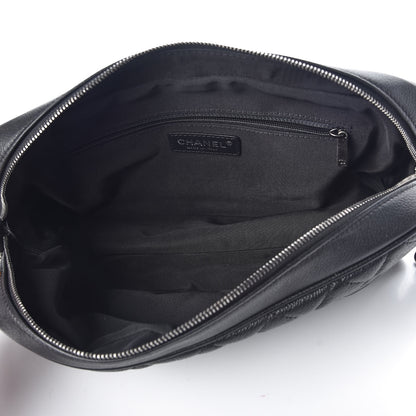 Chanel Grained Calfskin Quilted Medium Casual Rock Flap Black 7 of 10