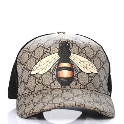 Gucci GG Supreme Monogram Bee Print Baseball Hat M Beige 3 of 9