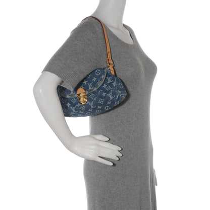 Louis Vuitton Monogram Denim Mini Pleaty Blue 2 of 7