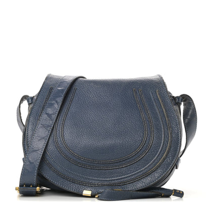 Chloe Calfskin Medium Marcie Round Crossbody Bag Navy 1 of 21