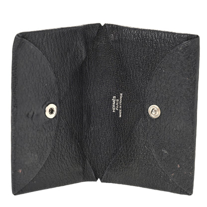 Hermes Chevre Mysore Calvi Card Case Black 5 of 11