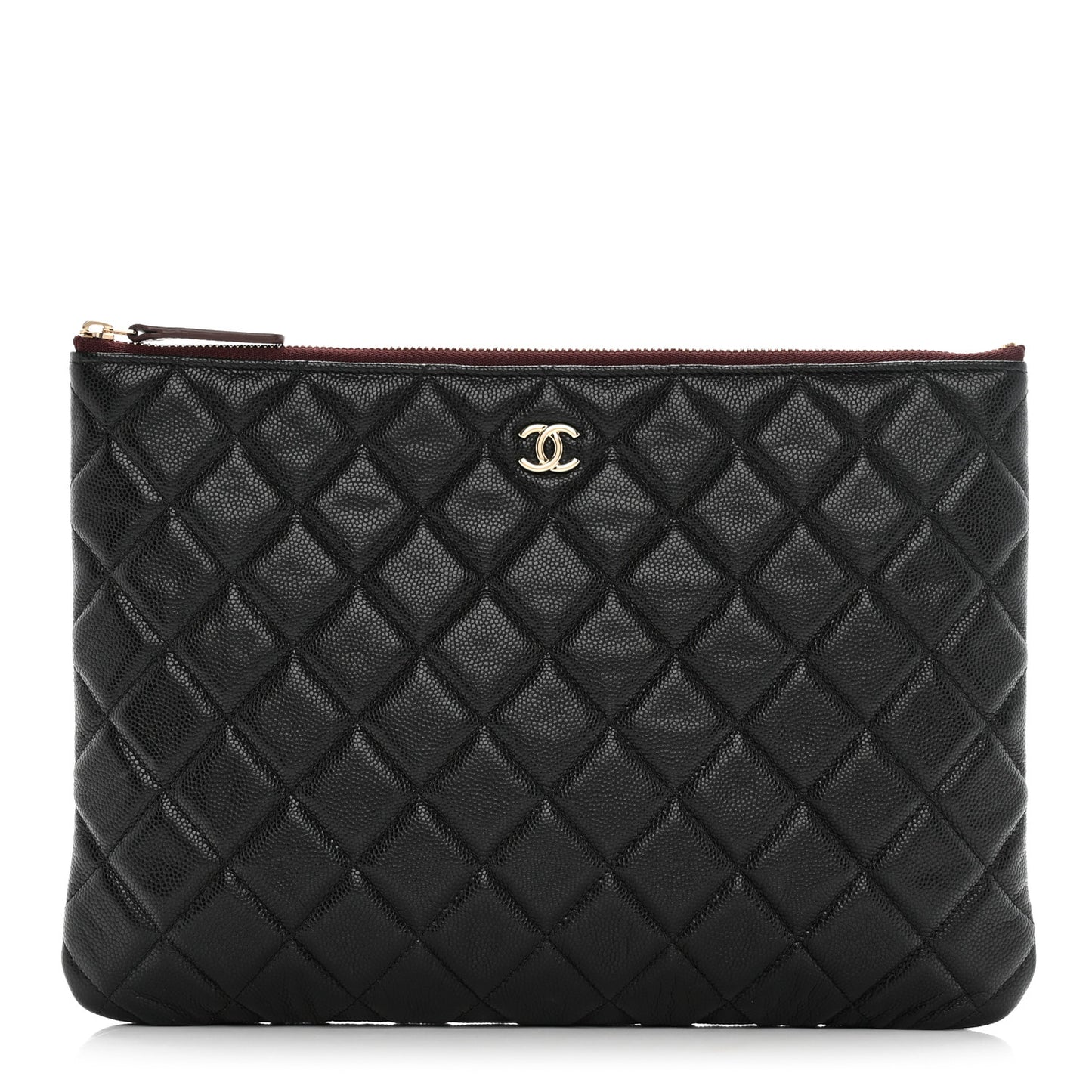 Caviar Quilted Medium Cosmetic Case Black