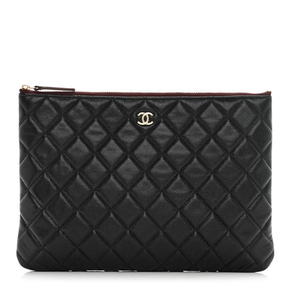 Chanel Caviar Quilted Medium Cosmetic Case Black 1 of 8