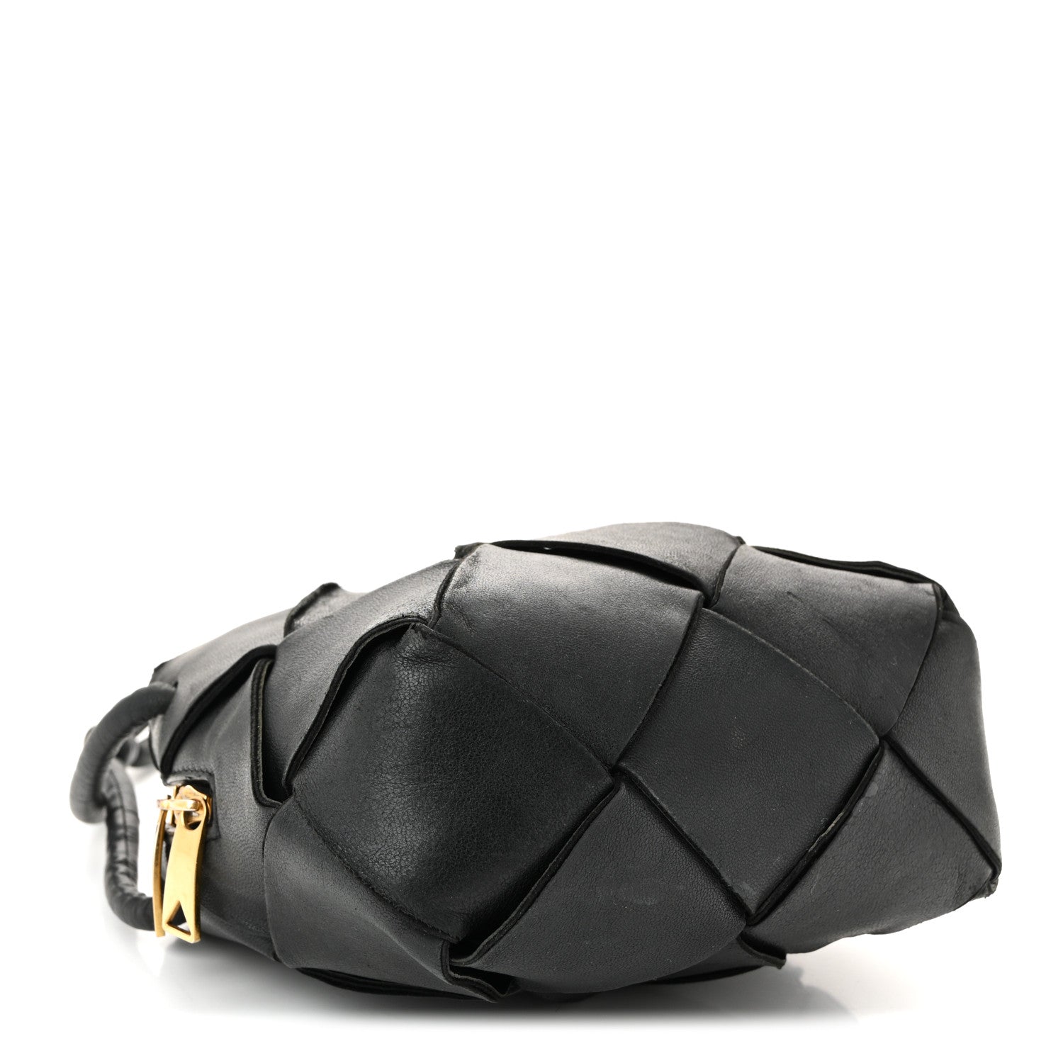Bottega Veneta Lambskin Maxi Intrecciato Mini Cassette Camera Bag Black 4 of 11