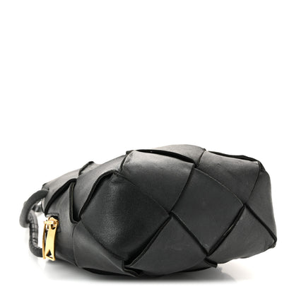Bottega Veneta Lambskin Maxi Intrecciato Mini Cassette Camera Bag Black 4 of 11
