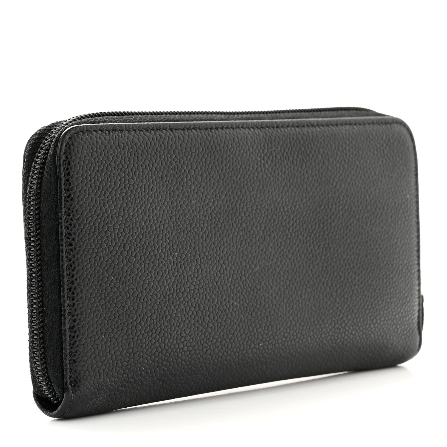 Chanel Caviar Large Timeless CC Zip Around Wallet Black 3 of 8