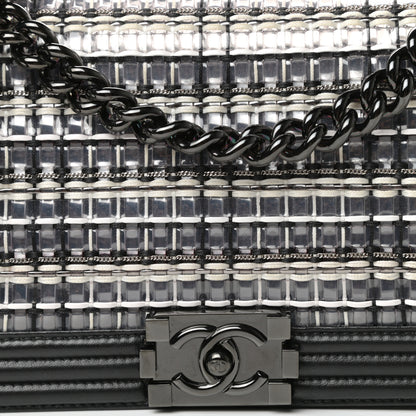Chanel PVC Thread Woven Medium Boy Flap Black 9 of 9