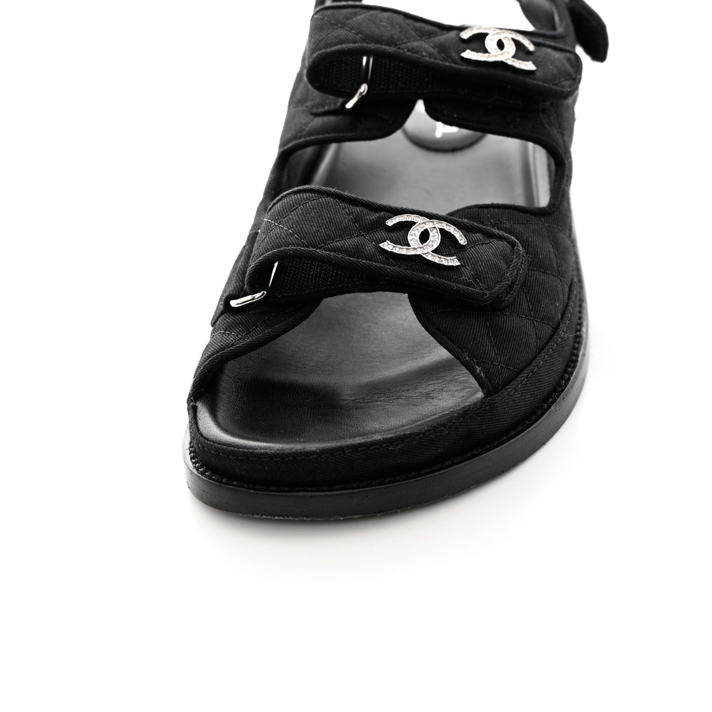 Mixed Fibers Velcro Dad Sandals 39.5 Black