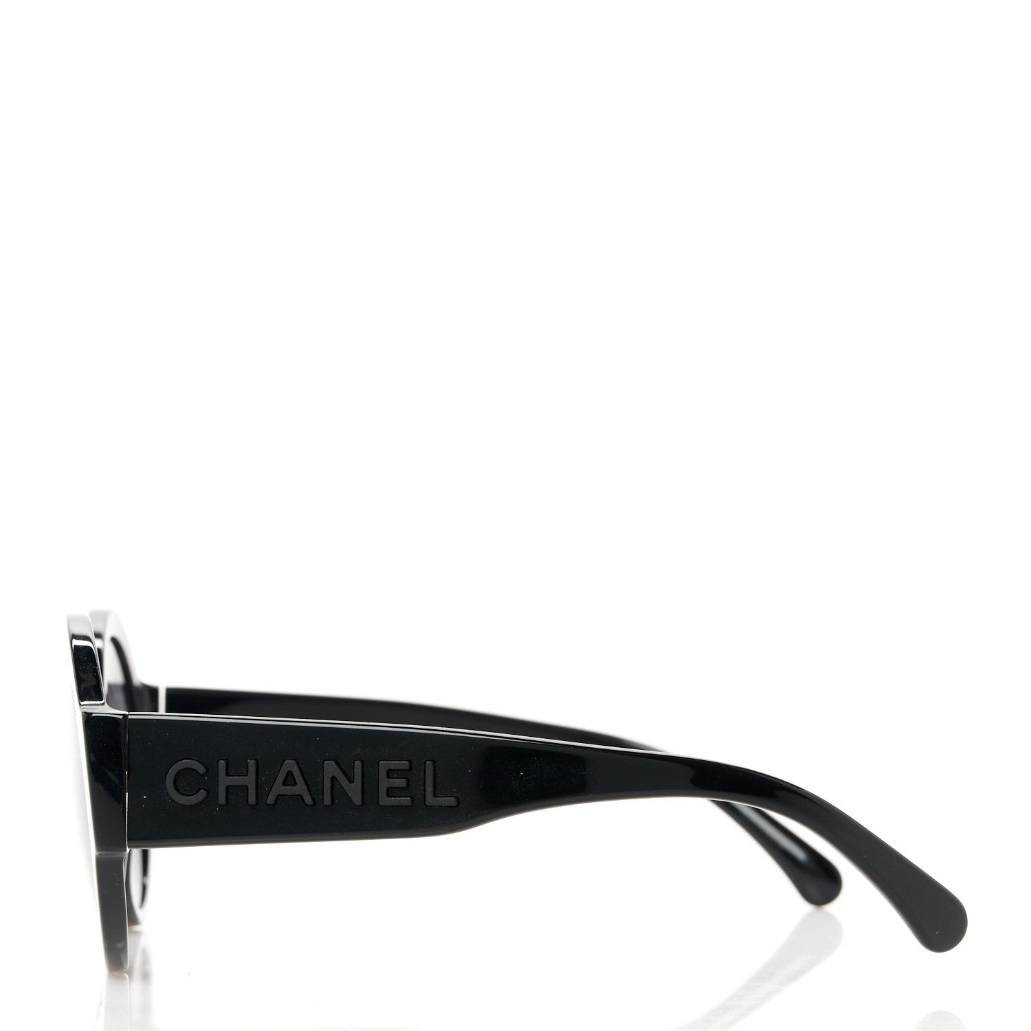 Chanel Acetate Polarized Round Sunglasses 5410 Black 3 of 8