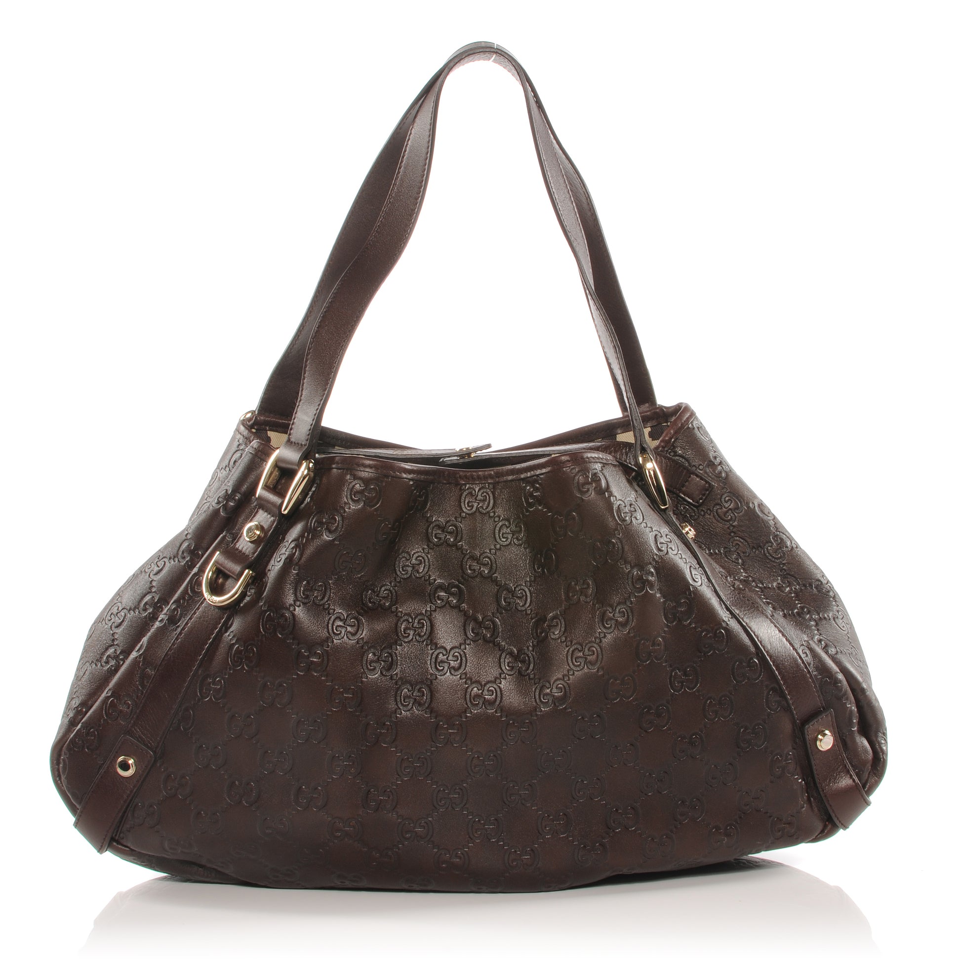 Gucci Guccissima Medium Abbey Shoulder Bag Brown 1 of 8