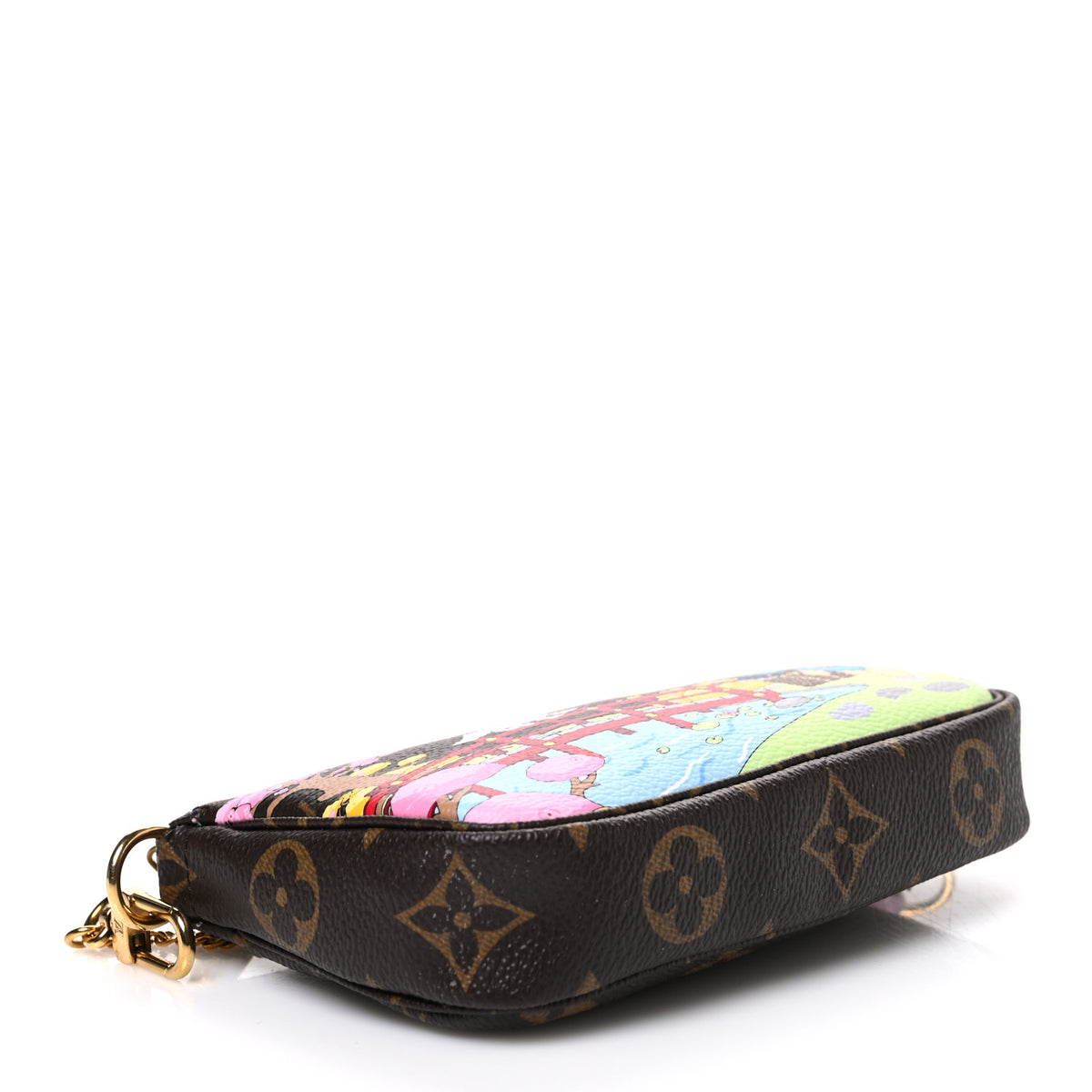 Monogram 2021 Christmas Animation Japanese Garden Mini Pochette Accessories Wisteria Pink