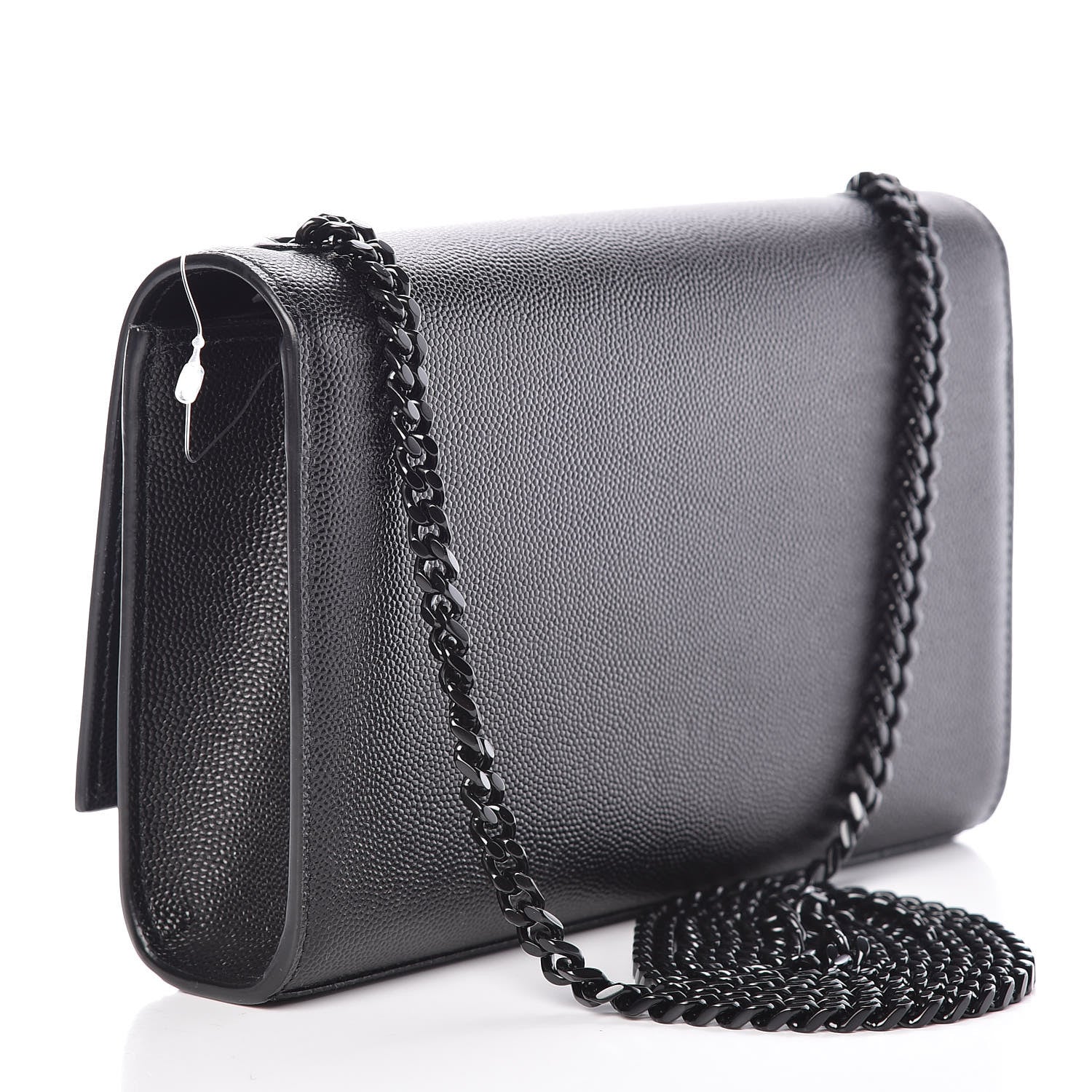 Saint Laurent Grain De Poudre Small Monogram Kate Satchel Black 3 of 9
