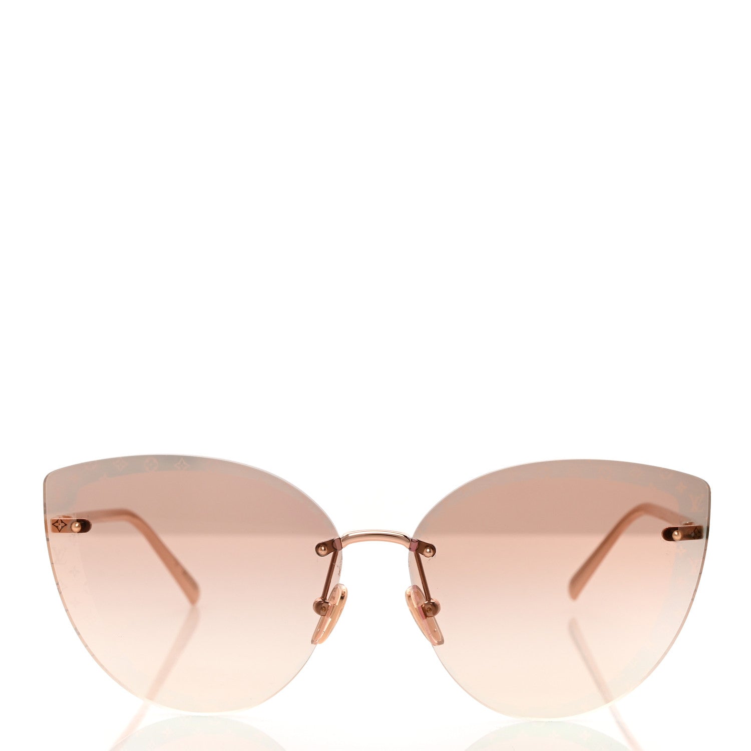 Louis Vuitton Metal LV Halo Cat Eye Sunglasses Z1944U Pink Gold 2 of 8