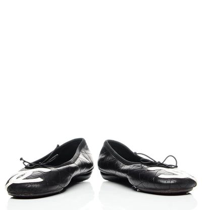Chanel Lambskin Cambon Quilted Ballerina Flats 39 Black 5 of 9