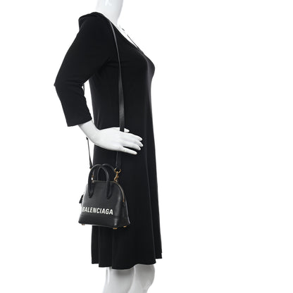 Balenciaga Signature Grained Calfskin Logo XXS Ville Top Handle Bag Black Rose Shocking 2 of 9