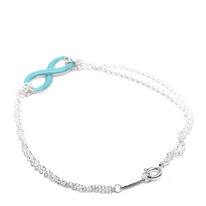 Tiffany Sterling Silver Enamel Infinity Bracelet Blue 3 of 6