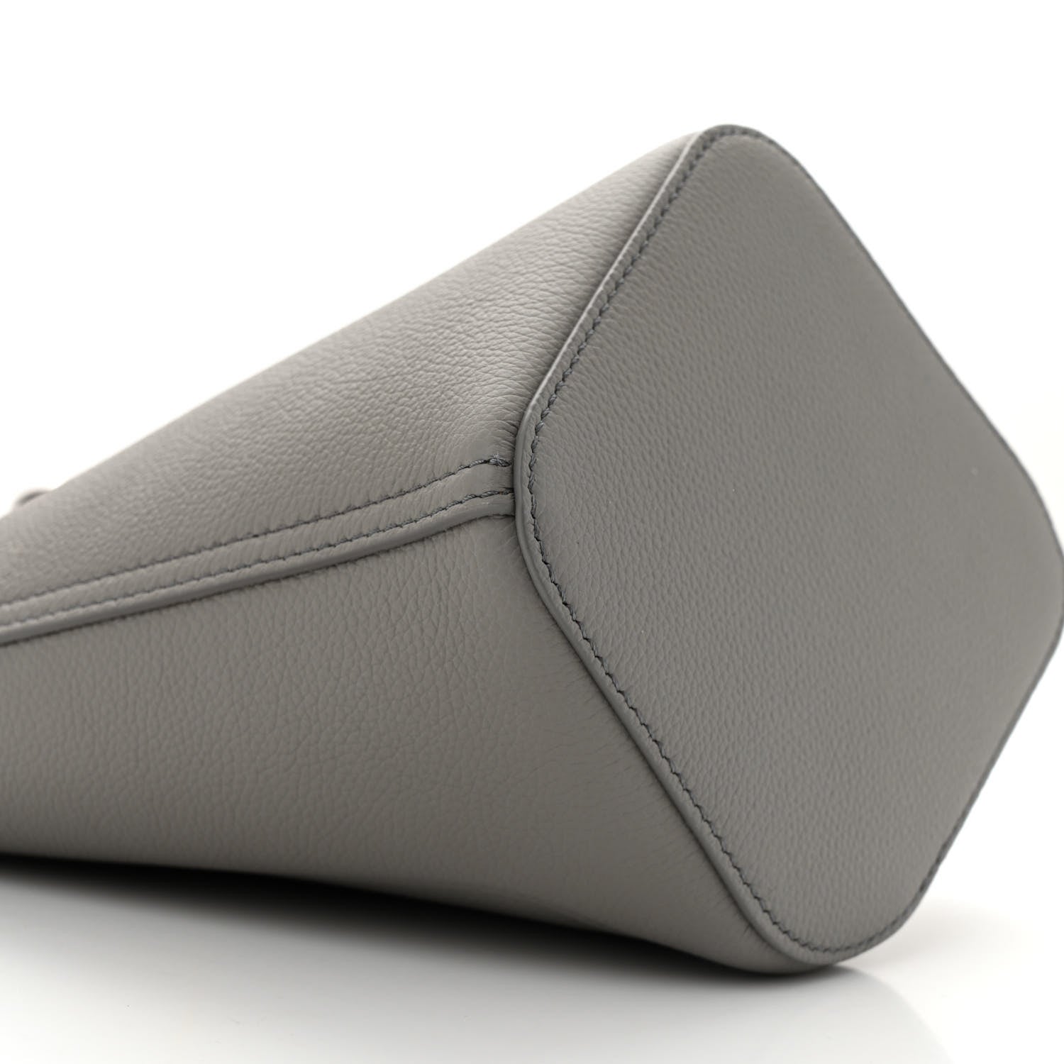 Loewe Soft Grained Calfskin Mini Pebble Bucket Bag Pearl Grey 9 of 11