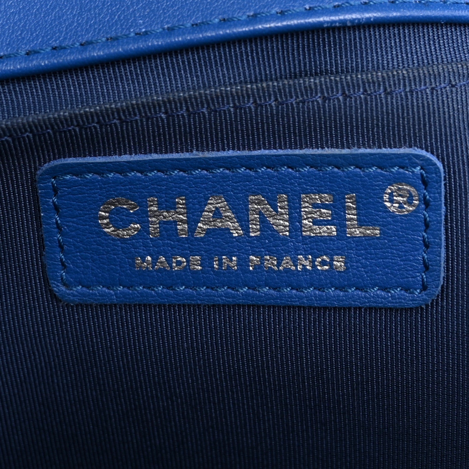 Chanel Calfskin Chevron Quilted Medium Boy Flap Blue 6 of 14