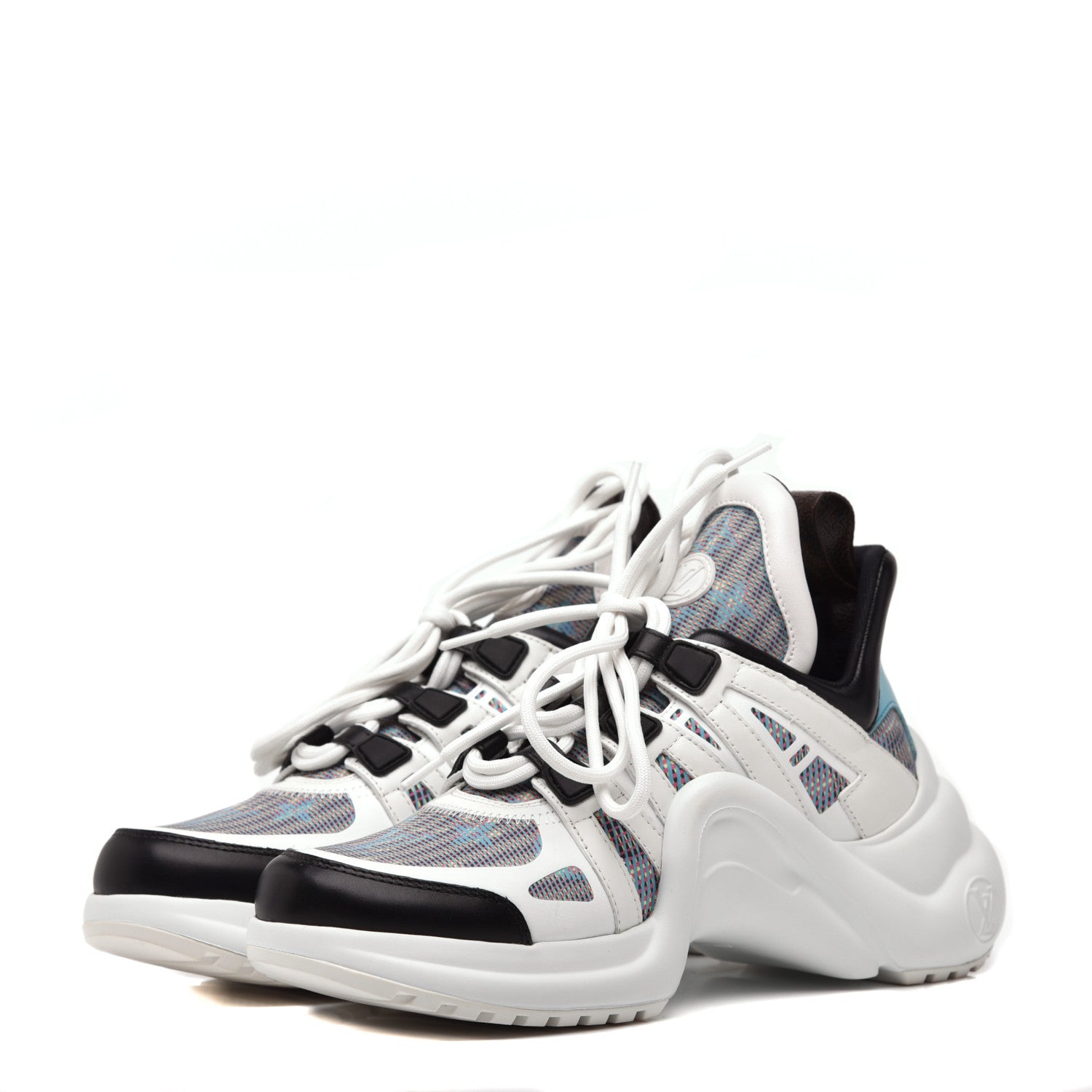 Louis Vuitton Calfskin Pop LV Archlight Sneakers 37 Blue 3 of 9