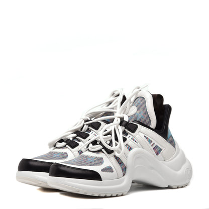 Louis Vuitton Calfskin Pop LV Archlight Sneakers 37 Blue 3 of 9