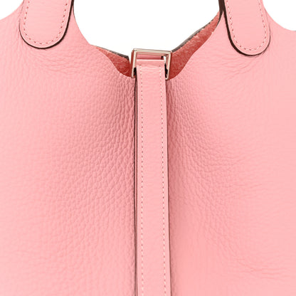 Hermes Taurillon Clemence Picotin Lock 18 PM Rose Sakura 8 of 12