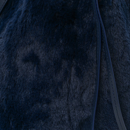 Mansur Gavriel Faux Fur Mini Bucket Bag Blueberry 8 of 12