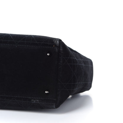 Christian Dior Suede Cannage Medium Lady Dior Black 9 of 12