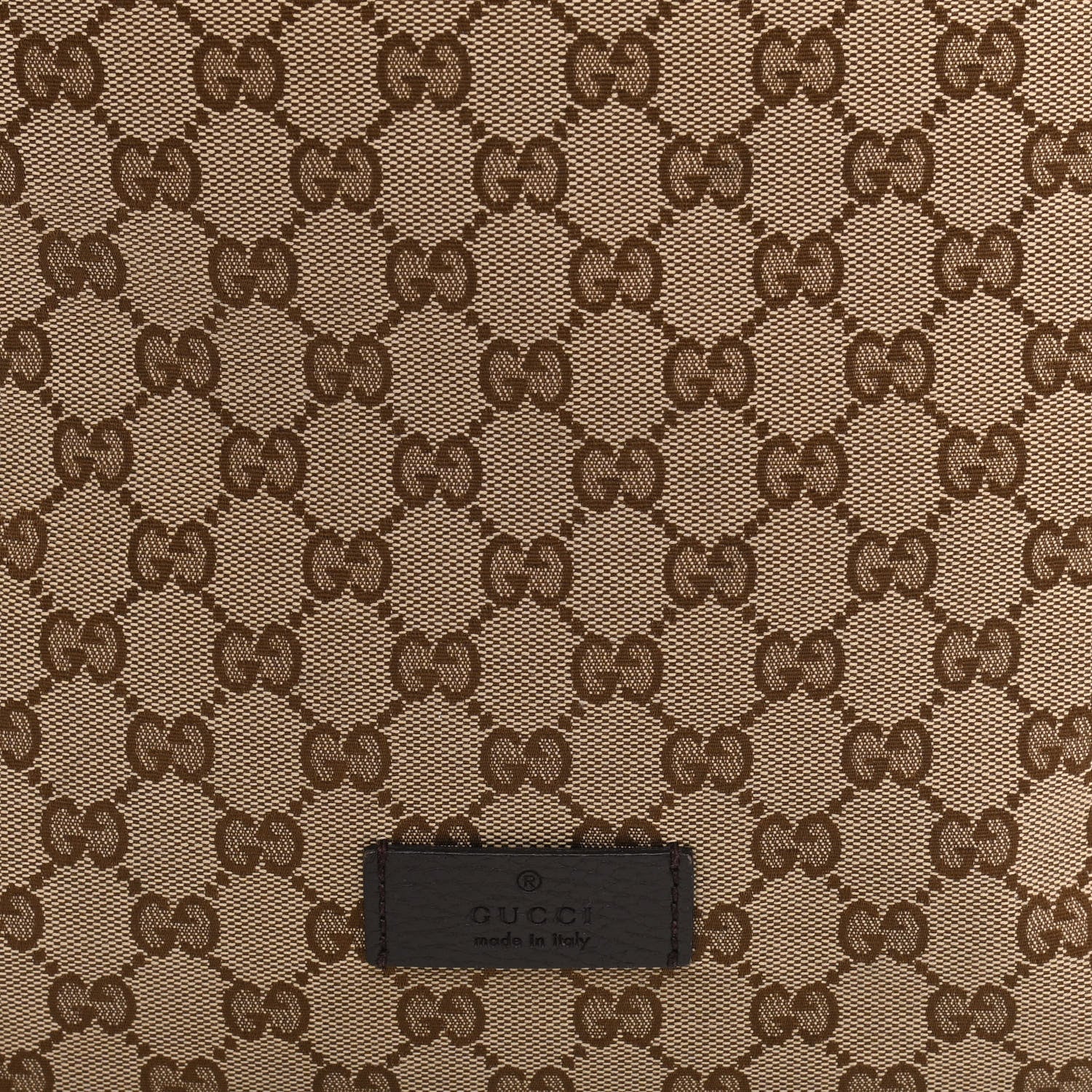 Gucci Monogram Dollar Calfskin O Drawstring Backpack Beige Ebony Testa di Moro Dark Chocolate 8 of 10