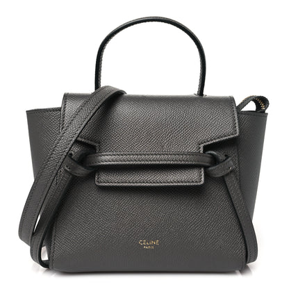 Celine Grained Calfskin Pico Belt Bag Grey 1 of 10