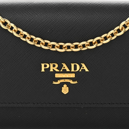 Prada Saffiano Wallet on Chain Black 8 of 10