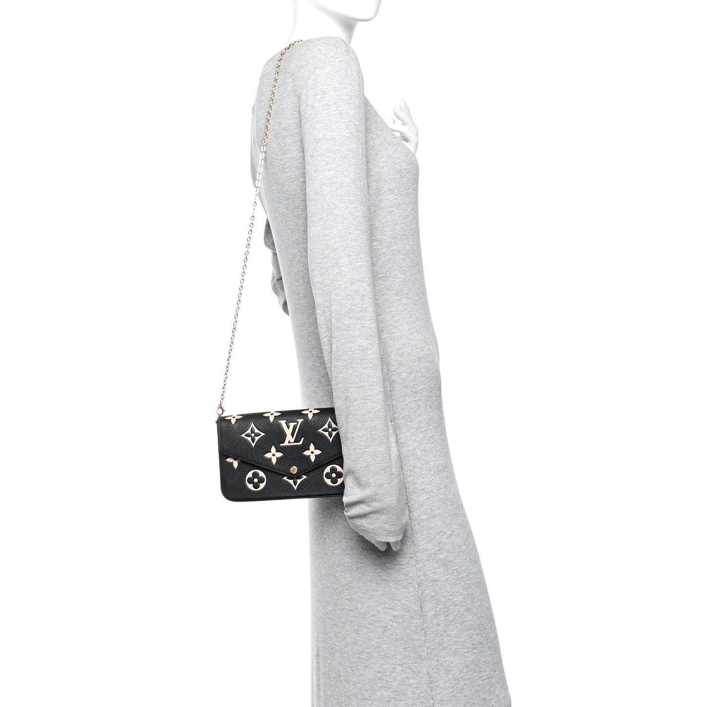 Empreinte Monogram Giant Felicie Pochette Black Beige