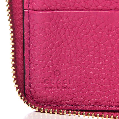Gucci Pebbled Calfskin Soho Zip Around Wallet Bright Bougainvillea 6 of 8