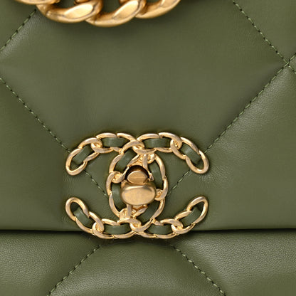 Chanel Lambskin Quilted Medium Chanel 19 Flap Green 8 of 10